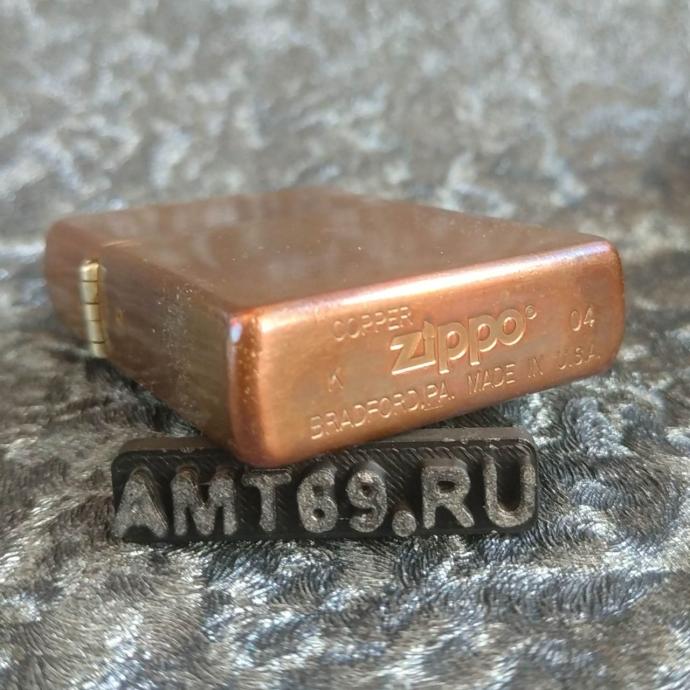 Оригинальная зажигалка Zippo Solid Copper 2004 (USA)