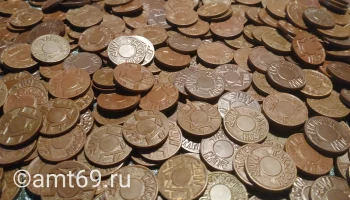 Жетон таксофона МГТС