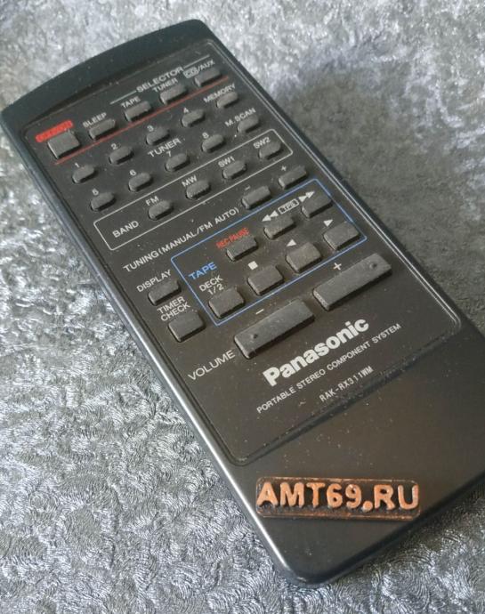Оригинальный пульт ДУ Panasonic RAK-RX311WM для магнитолы RX-CT990